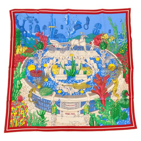 hermes atlantis scarf green|hermes silk scarves.